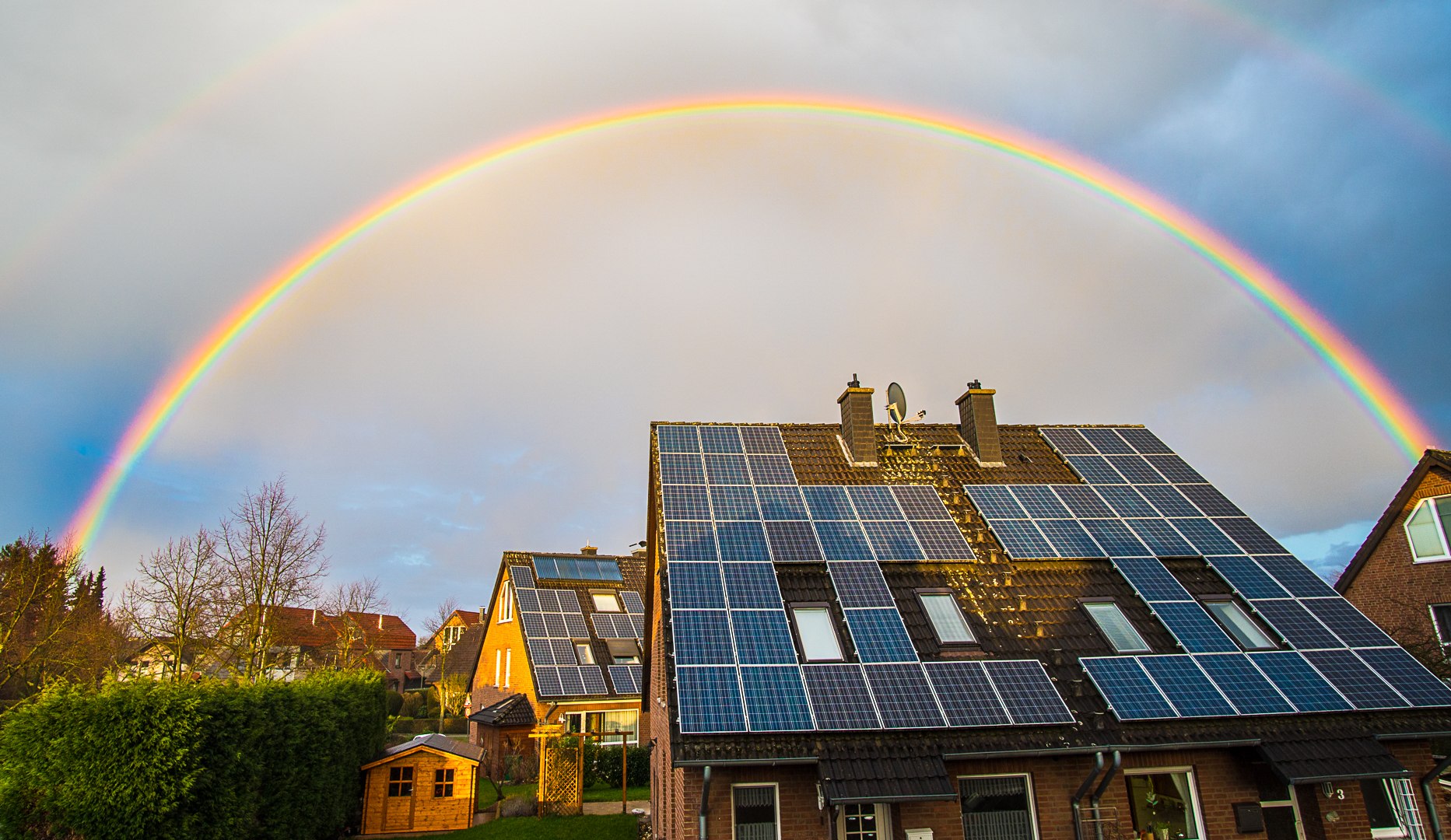 Regenbogen kurz und heftig