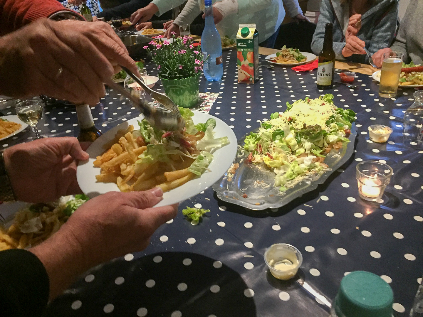 Abendessen in der Unterkunft