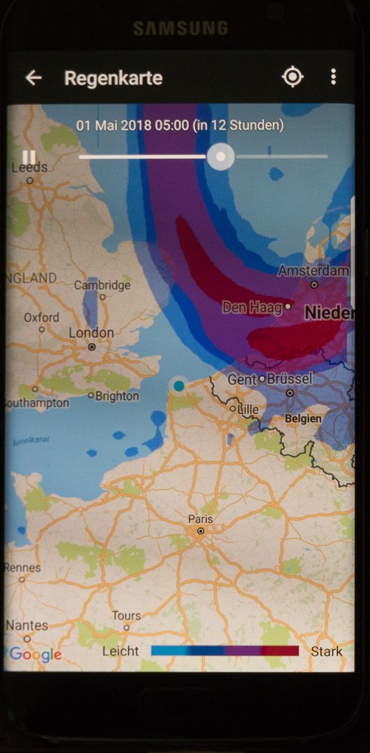 Der Regen ist heute Nacht durch ...