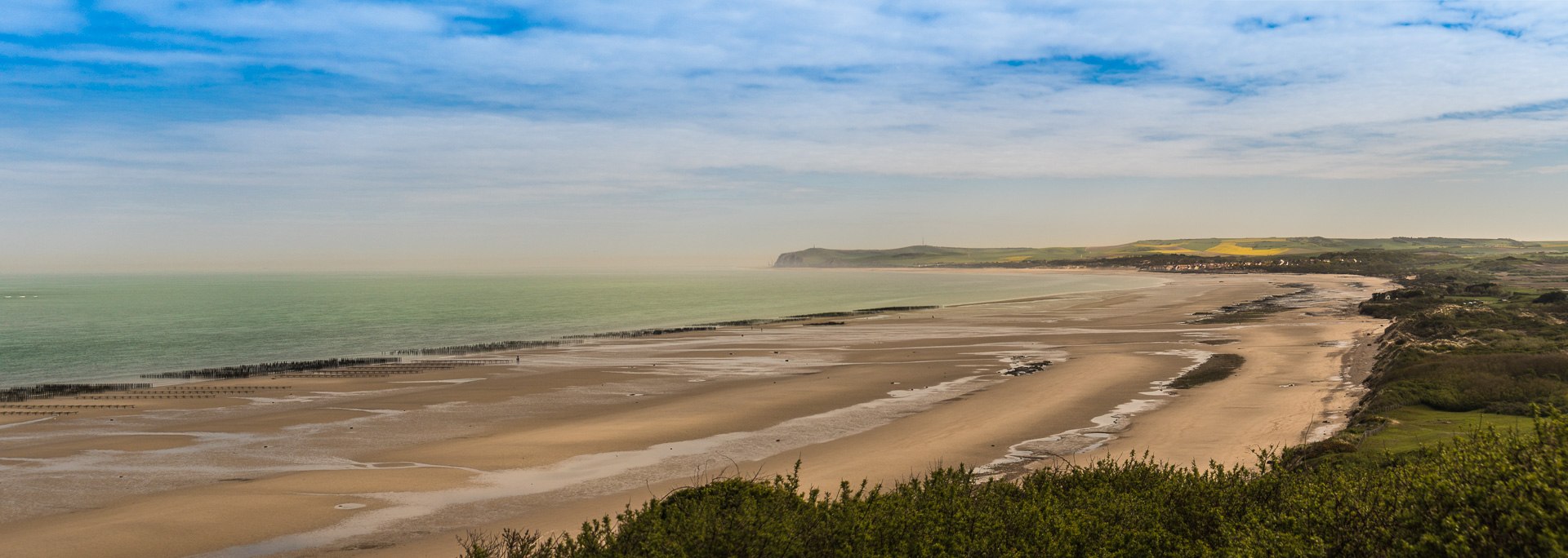 Panorama Cap Blanc-Nez - Wissant vom Aussichtspunkt 50°52'11" N 1°36'2" E