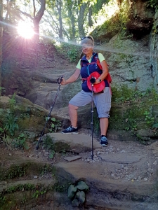 Kletterpartie nach Portomarin