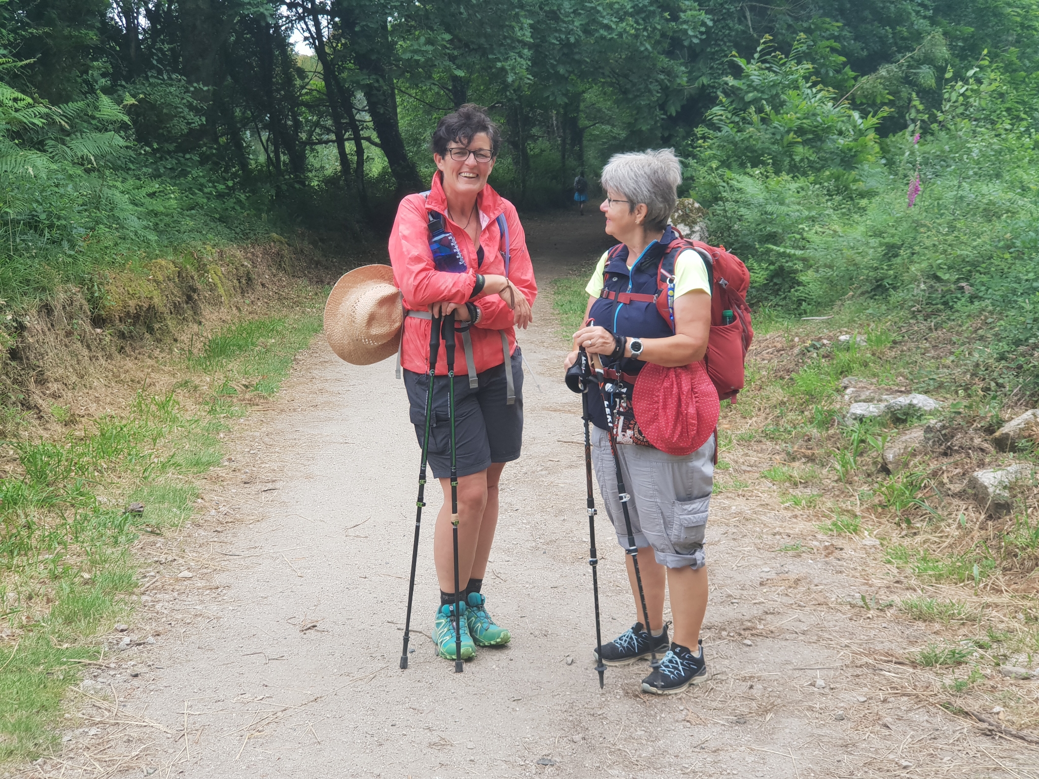 Tina und Walli auf dem Weg nach Mélide