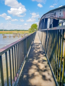 Eisenbahn Dreh-/Rollklappbrücke über die Hunte