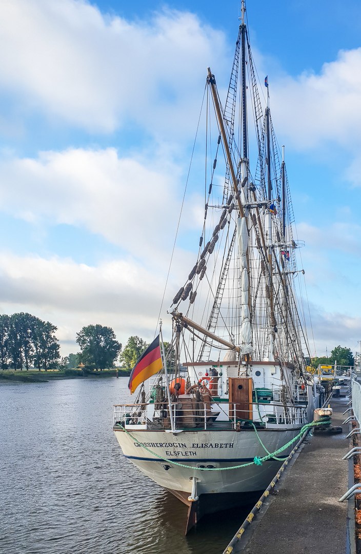 Die Großherzogin Elisabeth an ihrem Liegeplatz in Elsfleth