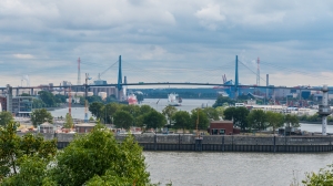 Köhlbrandbrücke (1974), Blick vom Altonaer Balkon
