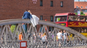 Hochzeitsfoto in der Speicherstadt