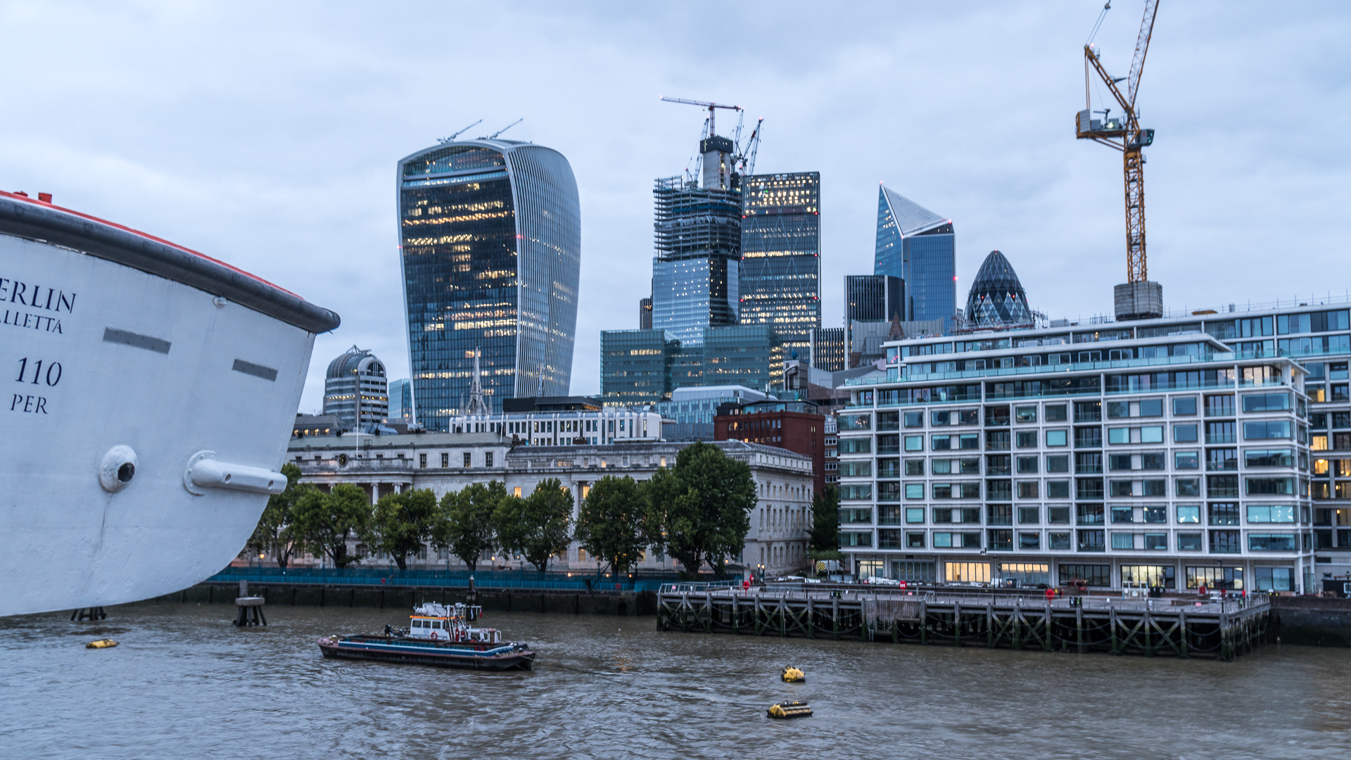 London von der MS Berlin aus