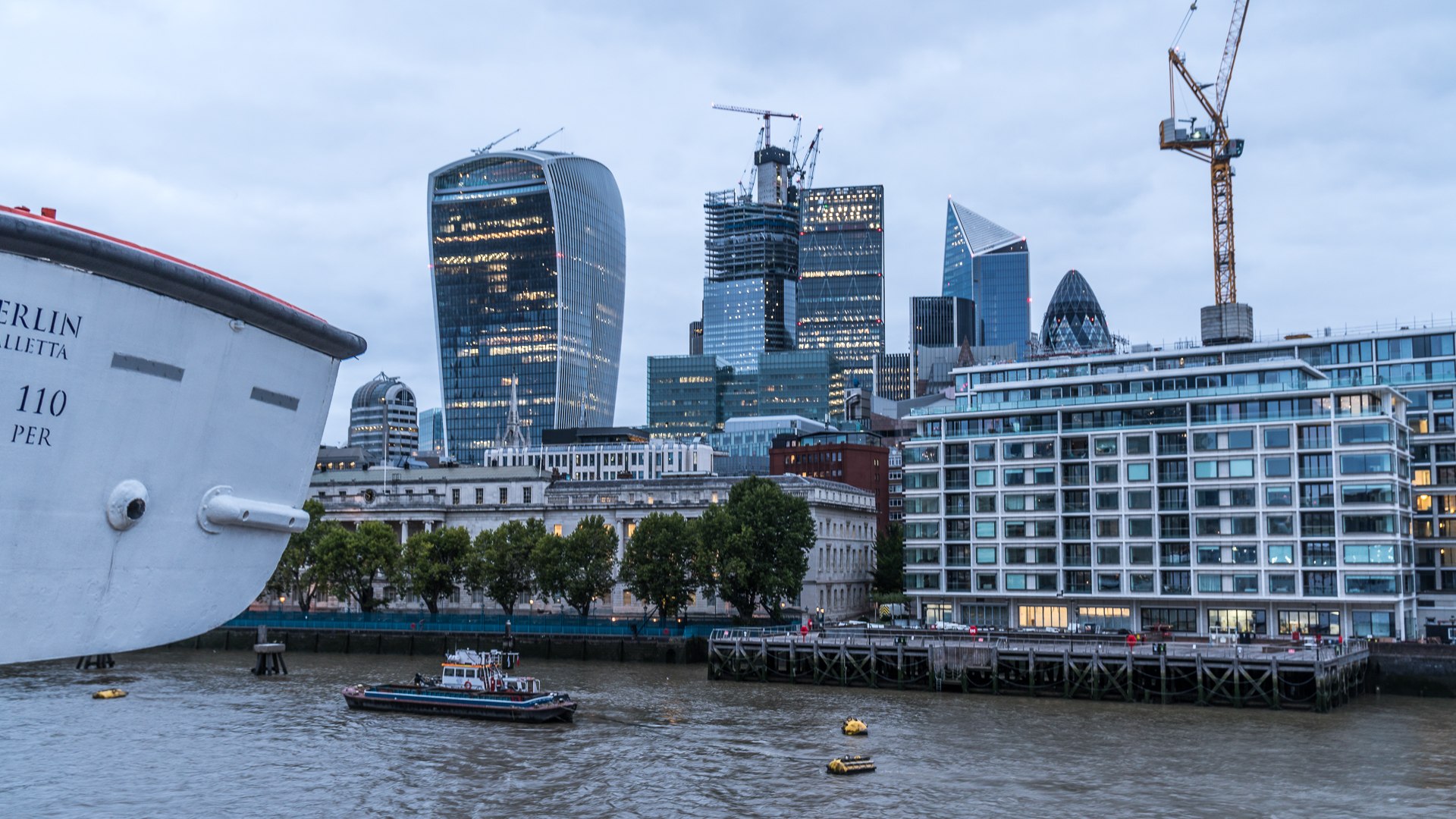 London von der MS Berlin aus