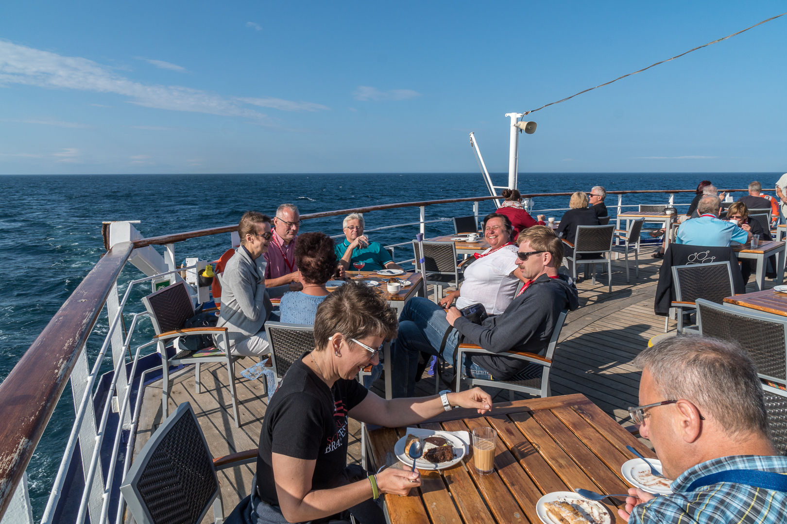 Bläsereck auf dem Verandadeck