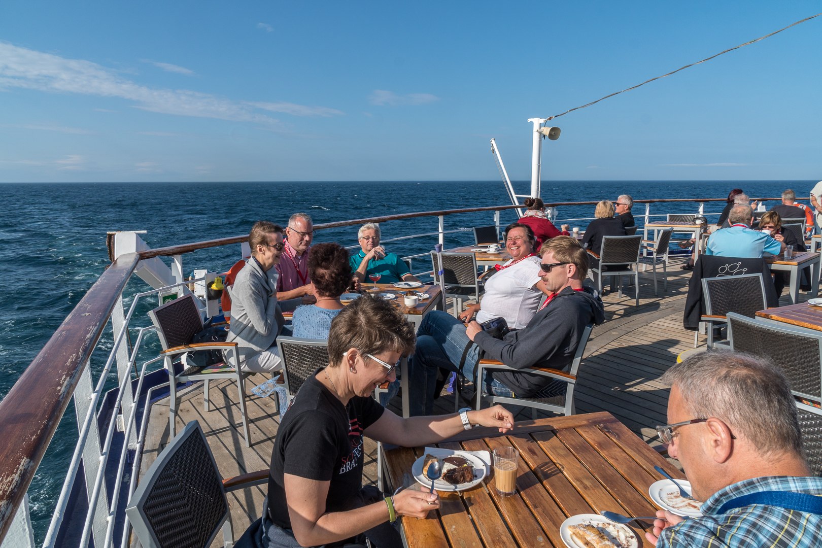 Bläsereck auf dem Verandadeck