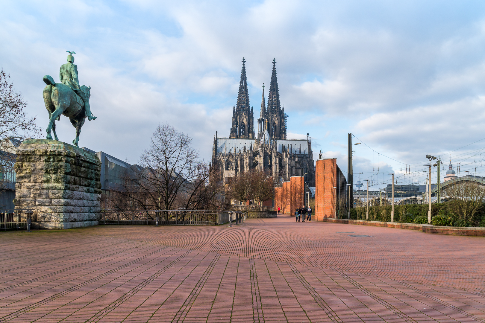 Kaiser Wilhelm II.  auf der Hohenzollernbrücke Köln