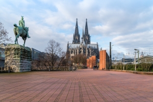 Kaiser Wilhelm II. auf der Hohenzollernbrücke Köln