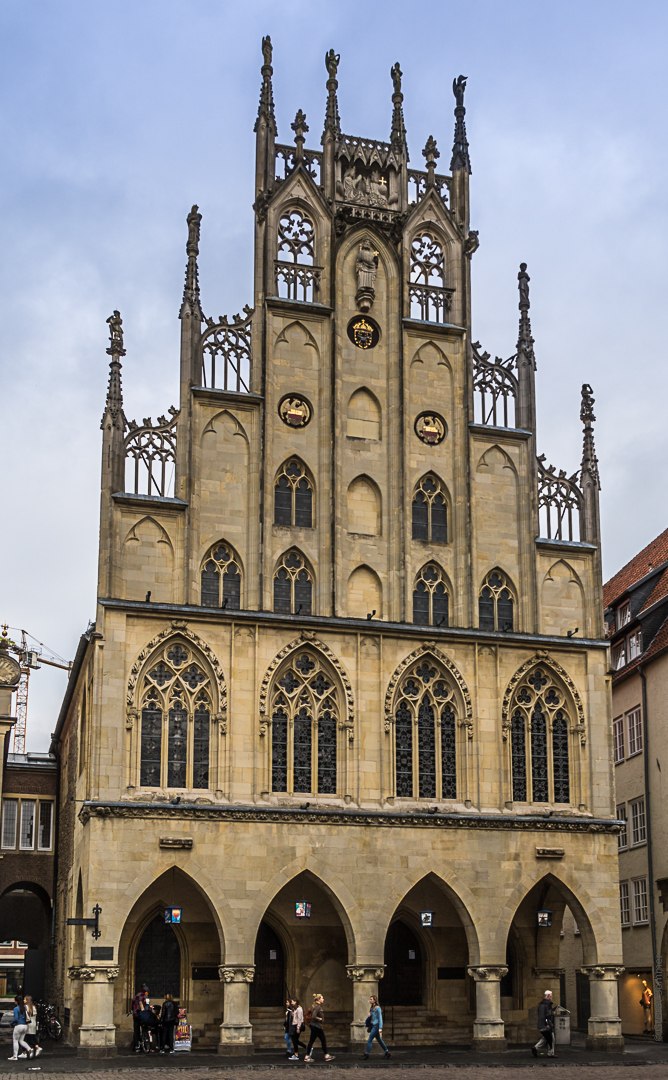 Historische Rathaus von Münster in Westfalen am Prinzipalmarkt