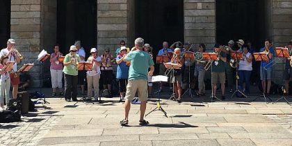 Bord-Posaunenchor in Santiago de Compostela 2016 | Foto Carolin und René Adam, Flaschenpost