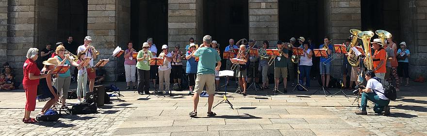 Bord-Posaunenchor in Santiago de Compostela 2016 | Foto Carolin und René Adam, Flaschenpost
