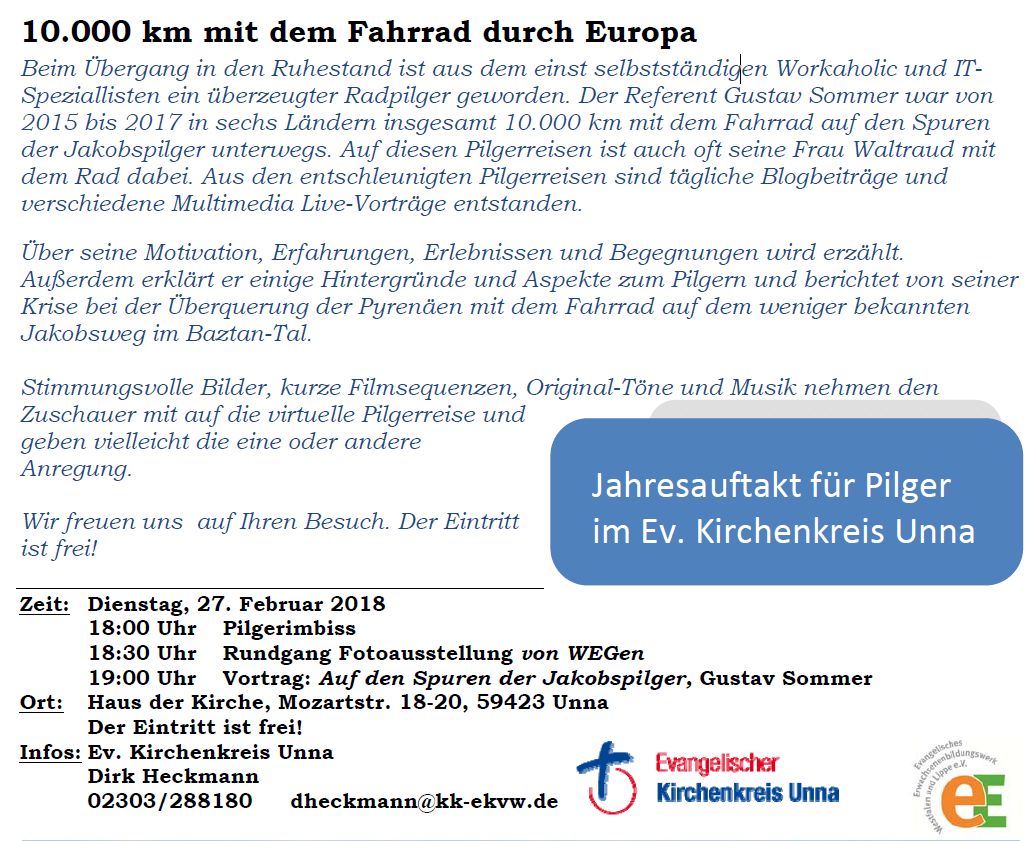 Auf den Spuren der Jakobspilger in Unna